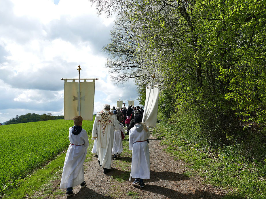 Bittprozession an der Weingartenkapelle (Foto: Karl-Franz Thiede)